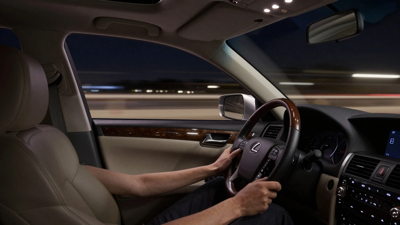 Внутри Lexus — тишина, мягкий свет, и ощущение полета без шума.