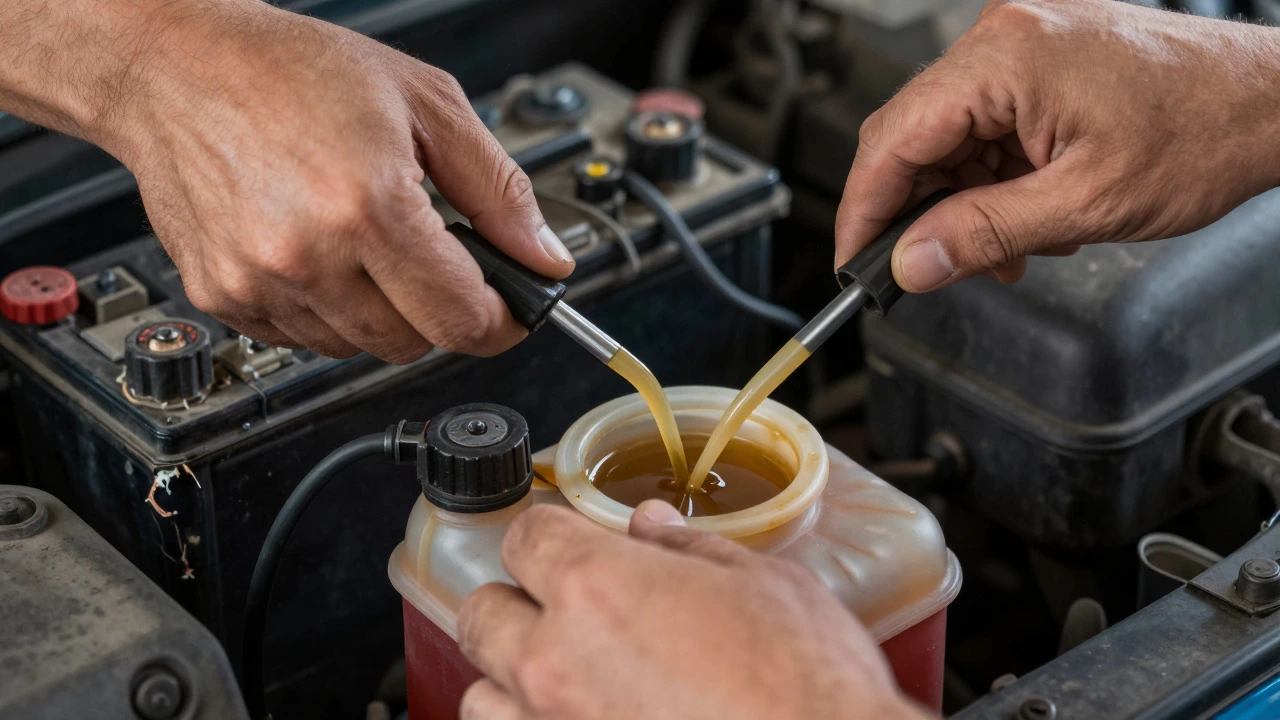 Checking emulsified oil and coolant during inspection